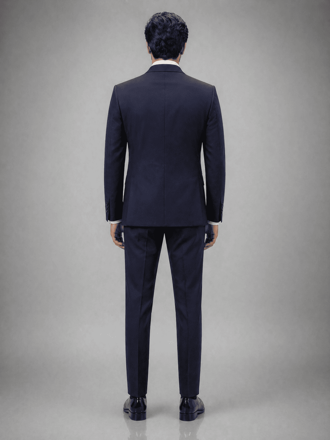 NAVY BLUE AARI WORKED TUXEDO SUIT - Image 3