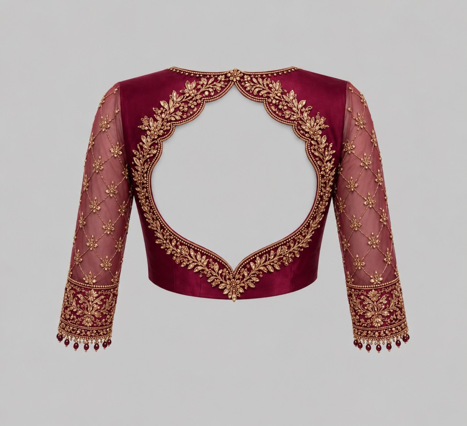 RUBY BLOSSOM DESIGNER EMBROIDERED BLOUSE - Image 3