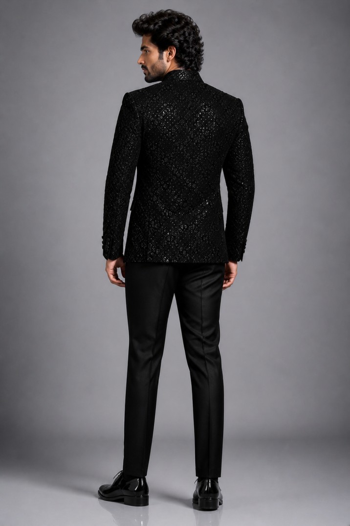 BLACK SEQUIN DESIGNER JODHPURI - Image 3