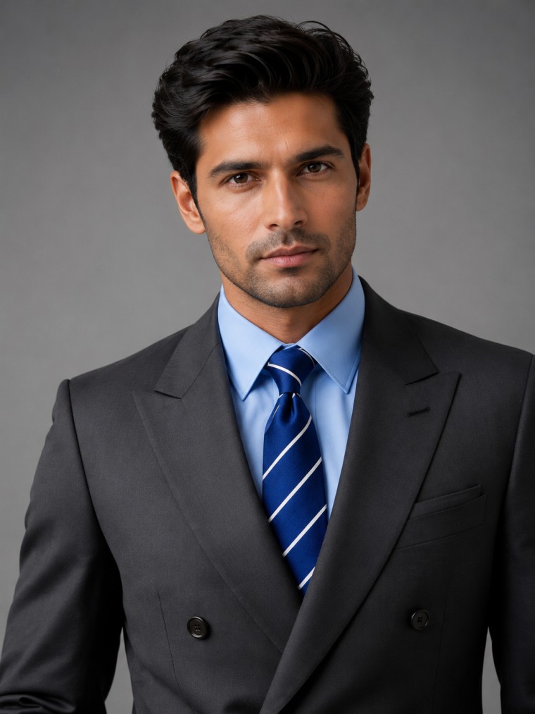 CHARCOAL GREY DOUBLE-BREASTED POWER SUIT - Image 2