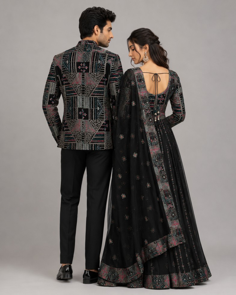 MIDNIGHT BLACK DESIGNER COUPLE SET - Image 3