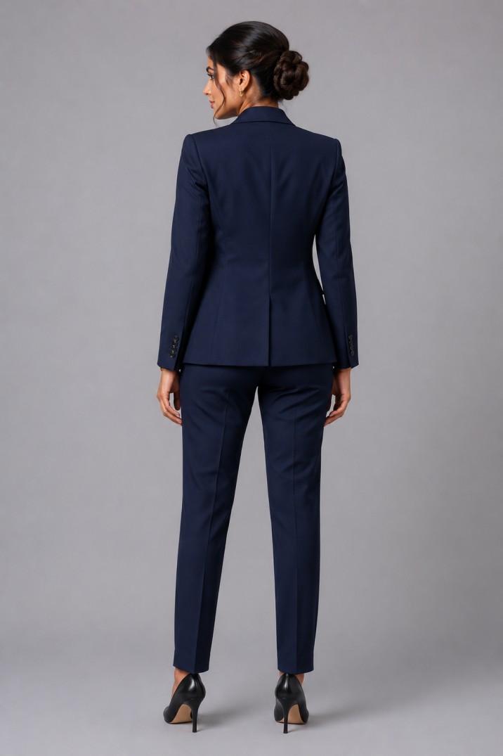 CLASSIC NAVY EXECUTIVE WOMEN SUIT - Image 3