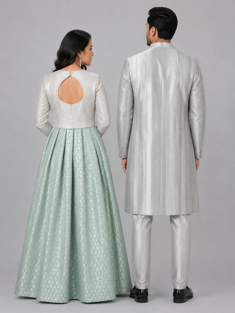 SILVER MINT ENGAGEMENT COUPLE SET - Image 3