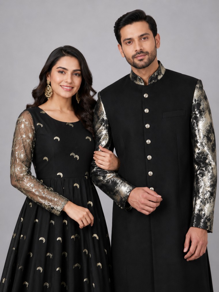 MIDNIGHT BLACK DESIGNER COUPLE SET - Image 2