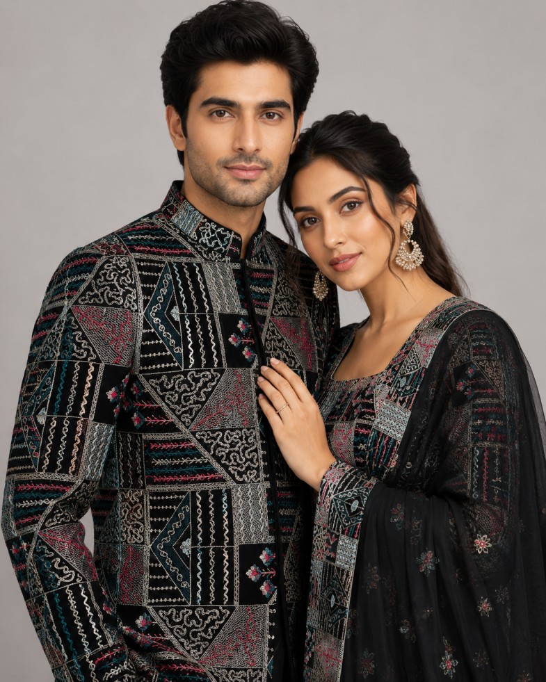 MIDNIGHT BLACK DESIGNER COUPLE SET - Image 2