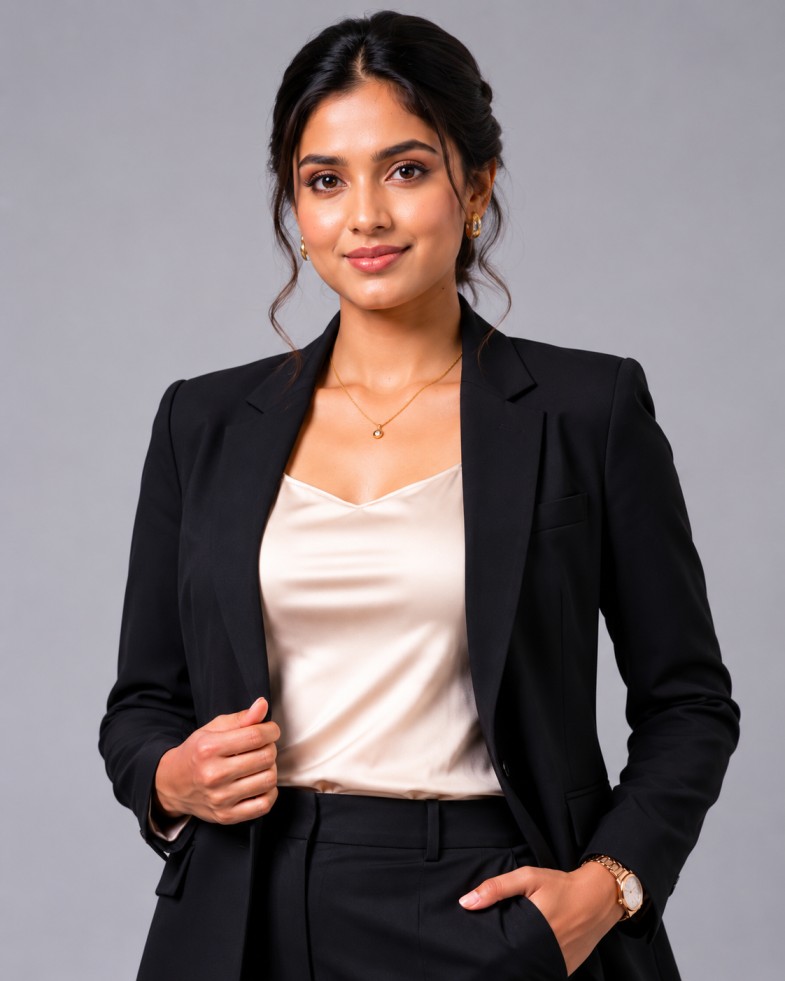 MIDNIGHT BLACK CORPORATE WOMEN SUIT - Image 2
