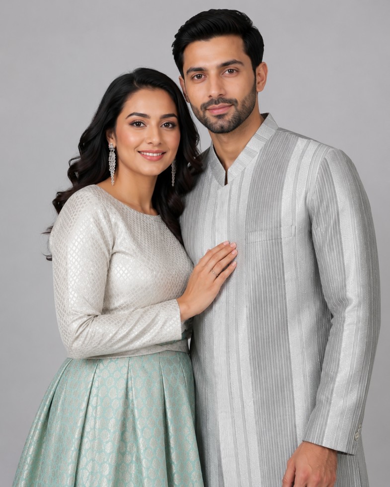 SILVER MINT ENGAGEMENT COUPLE SET - Image 2