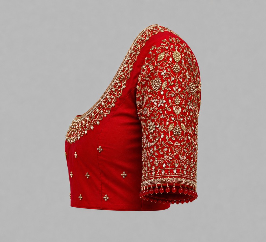IMPERIAL RUBY DESIGNER BRIDAL BLOUSE - Image 2