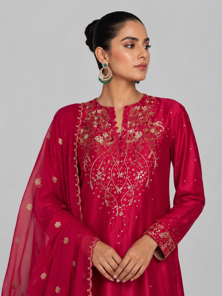 FUCHSIA PINK DESIGNER SALWAR - Image 2