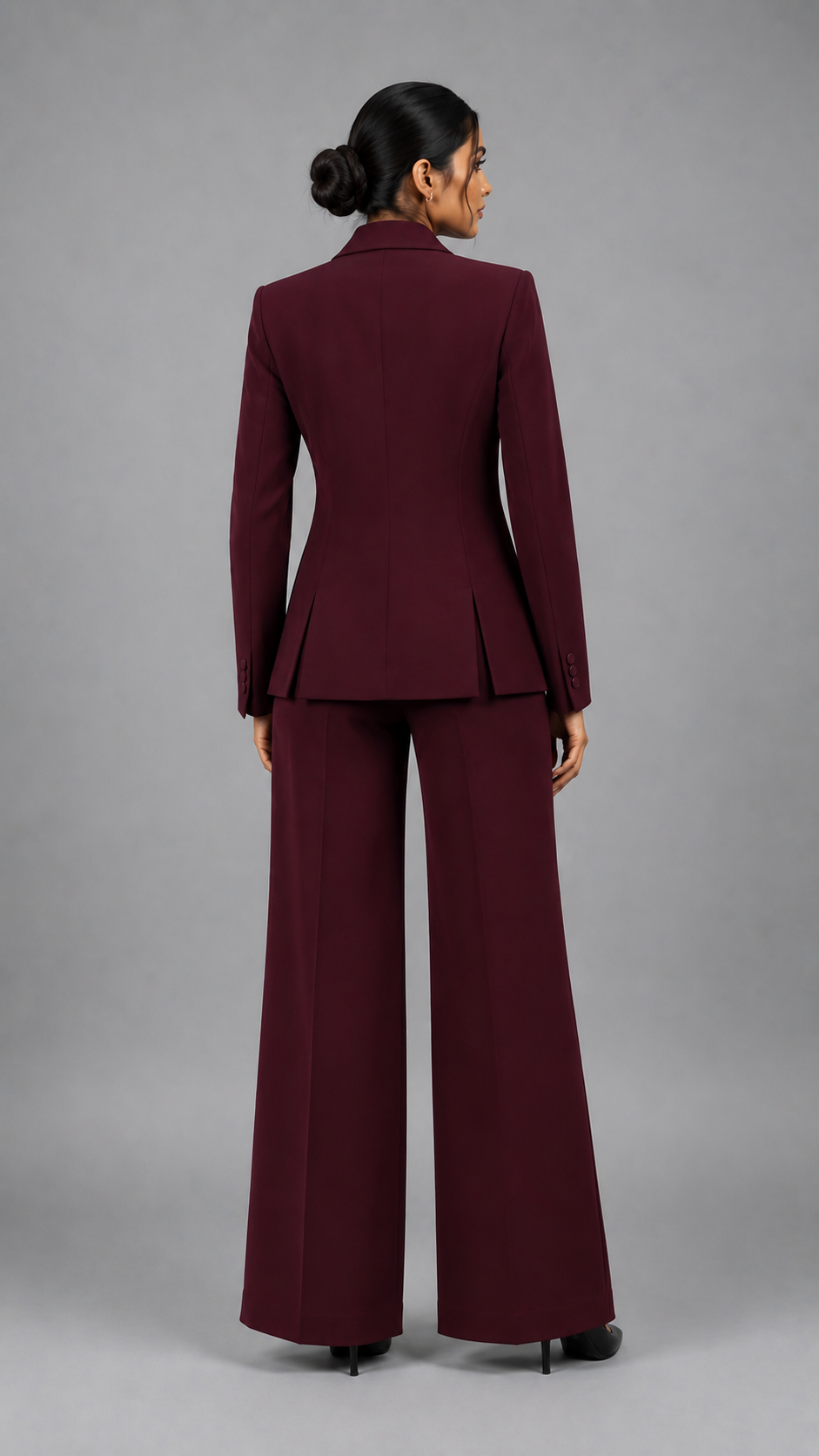 ROYAL BURGUNDY WOMEN’S BLAZER SUIT - Image 3