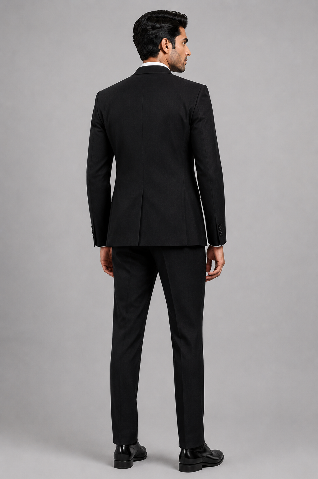 BLACK SILVER EMBELLISHED DESIGNER SUIT - Image 3