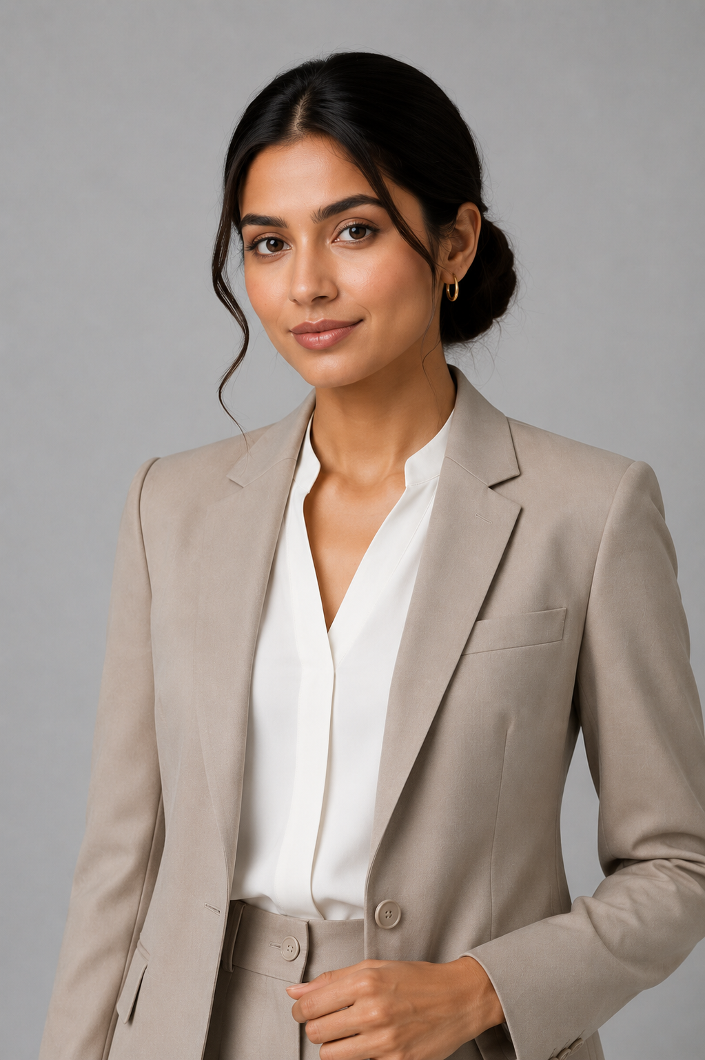 TAUPE BEIGE WOMEN’S TAILORED SUIT - Image 2