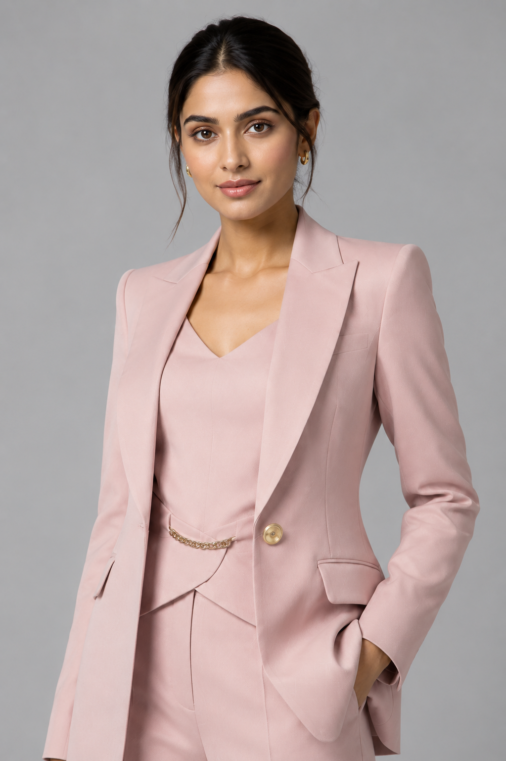 BLUSH PINK WOMEN’S BLAZER SUIT - Image 2