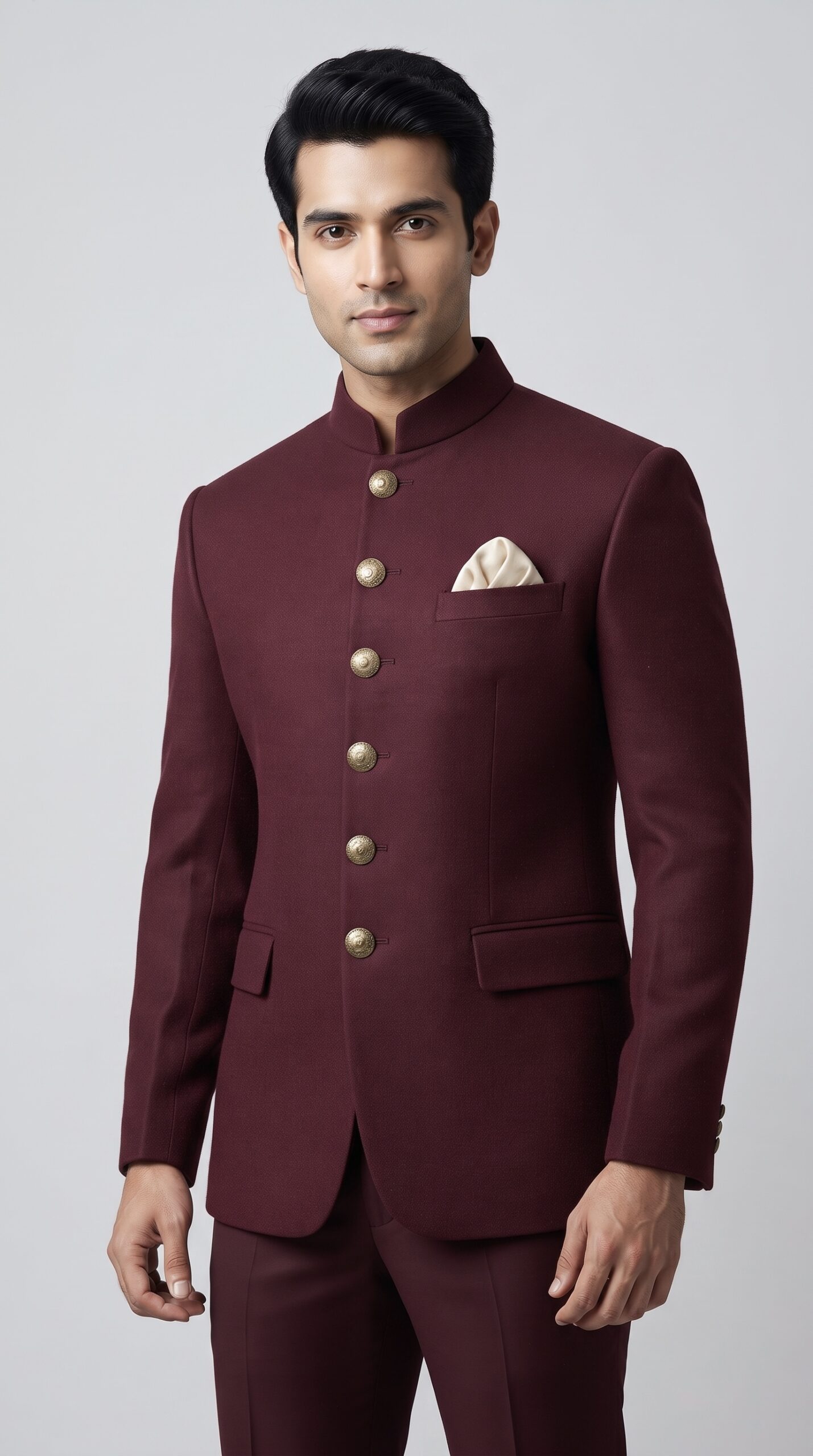 ROYAL MAROON CLASSIC JODHPURI SUIT - Image 2
