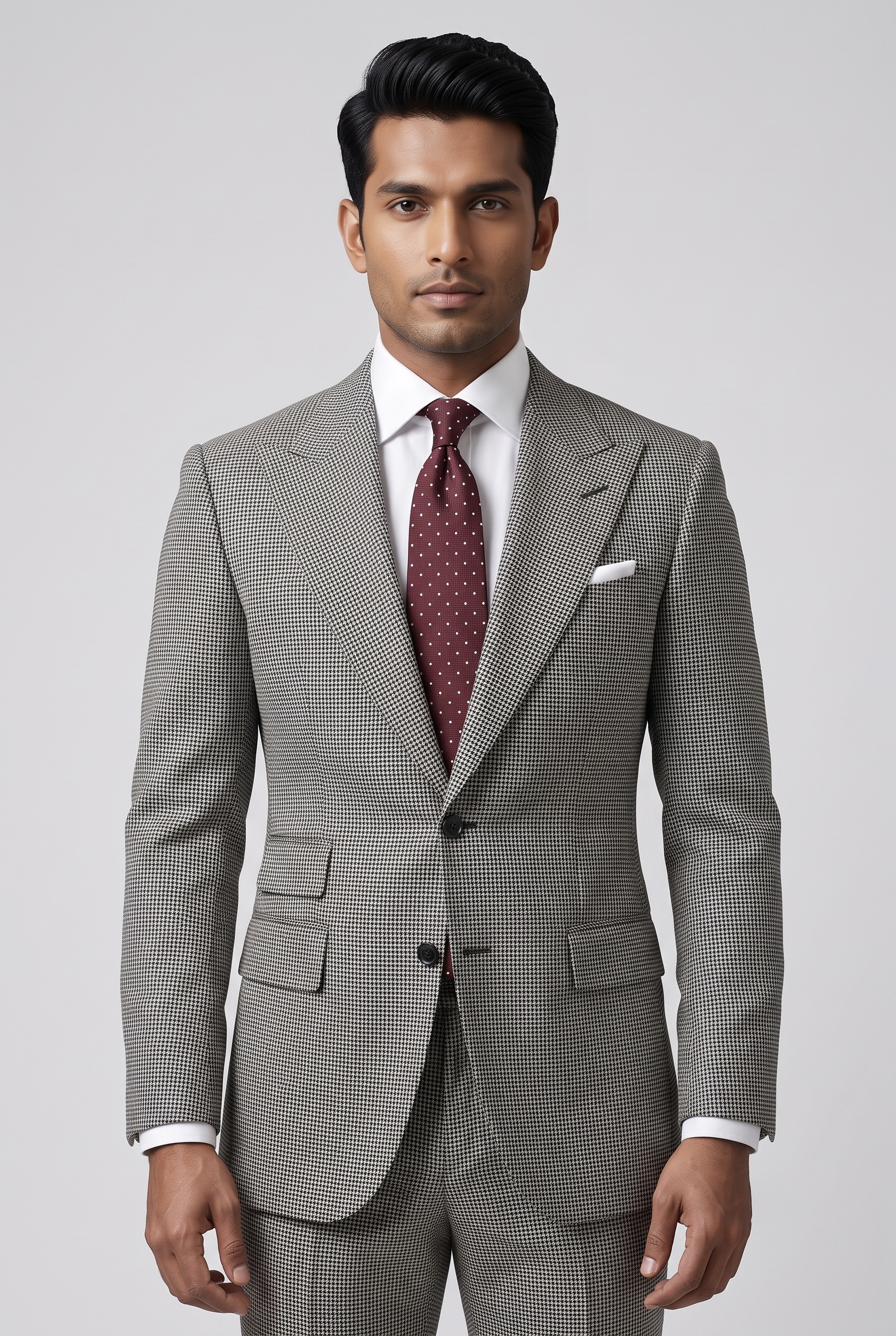 GREY HOUNDSTOOTH BUSINESS SUIT - Image 2